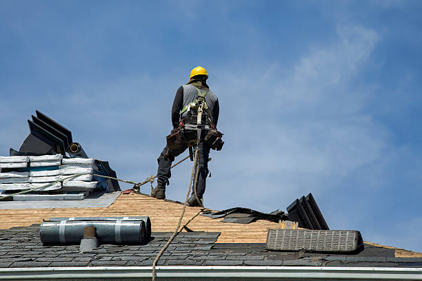 Professional Gutter Installation technician working in Canaan, CT